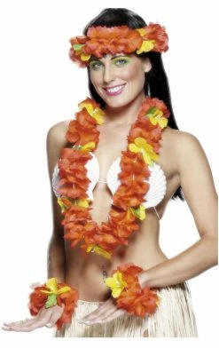 Smiffys Hawaiian Red Leis Set Accessory