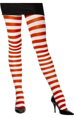 Smiffys Red And White Striped Tights Wheres Wally