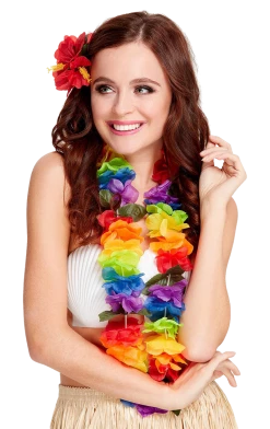 Smiffys Large Rainbow Hawaiian Lei Garland
