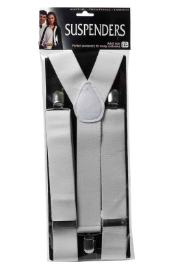 Morris Costumes 1920's White Braces Accessory