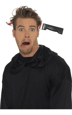 Smiffys Knife Through Head Accessory Halloween