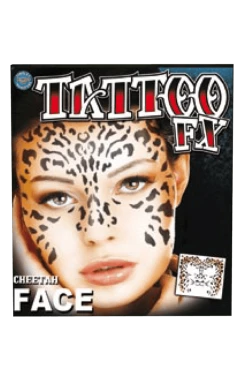 Tinsley Transfers Animals Cheetah Face Tattoo Accessory