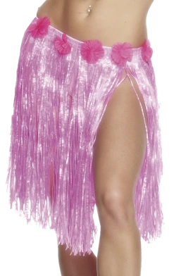 Smiffys Hula Pink Flower Skirt