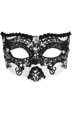 Generic Carnival Delma White/Black Facepiece