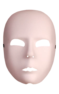 Smiffys White Full Face Facepiece All Accessories