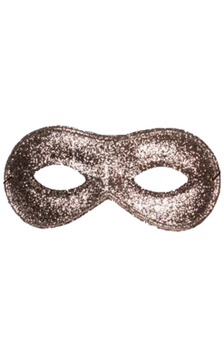 Generic Small Silver Glitter Domino Facepiece