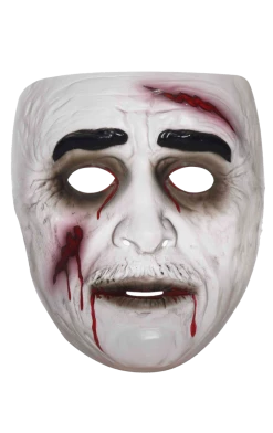 Generic Transparent Zombie Male Facepiece Halloween