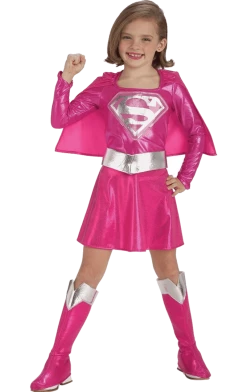 Rubies Kids Pink Supergirl Costume Book Characters