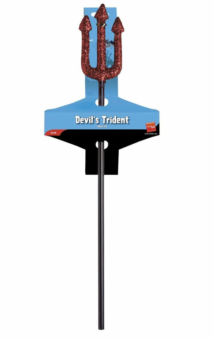 Smiffys Halloween Red Glitter Trident