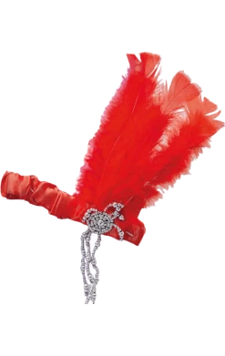 Palmer Flapper Headband Red Accessory All Decades /Era Costumes