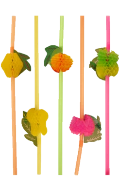 Generic Tropical Fruit Straws