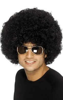Smiffys Black Afro Wig 1960's