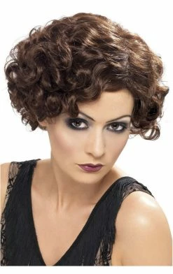 Smiffys All Decades /Era Costumes 1920s Brown Flapper Wig