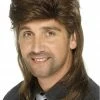 Smiffys All Decades /Era Costumes Jason Mullet Brown Wig