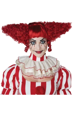 California Costumes Creepy Clown Dark Red Wig Circus