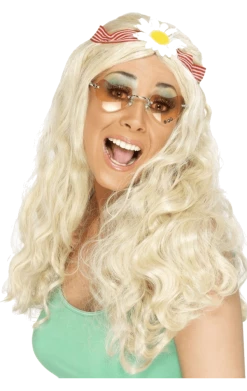Smiffys Groovy Blonde Wig All Decades /Era Costumes