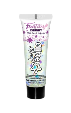PaintGlow White Iridescent Chunky Glitter Gel