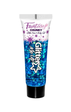 PaintGlow Aliens Blue Iridescent Chunky Glitter Gel
