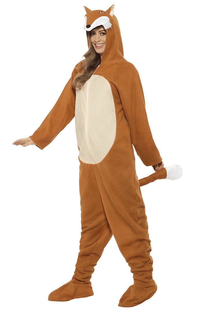 Smiffys Adult Fox Onesie Costume Animals