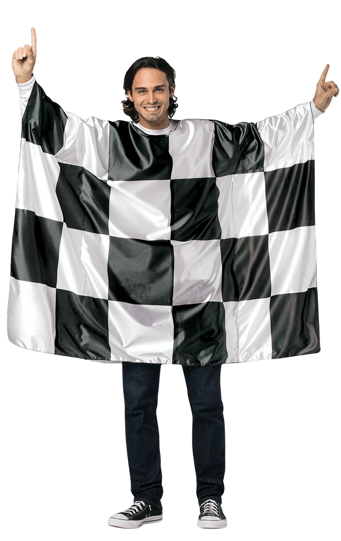Rasta Imposta Adult Checkered Race Flag Costume