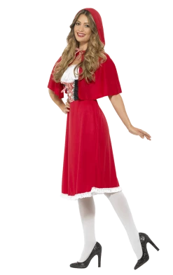 Smiffys Book Characters Adult Red Riding Hood Fairytale Costume