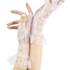 Smiffys Dolls Adult White Short Lace Fingerless Gloves