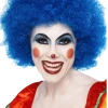 Bristol Novelty Circus Blue Clown Afro Wig