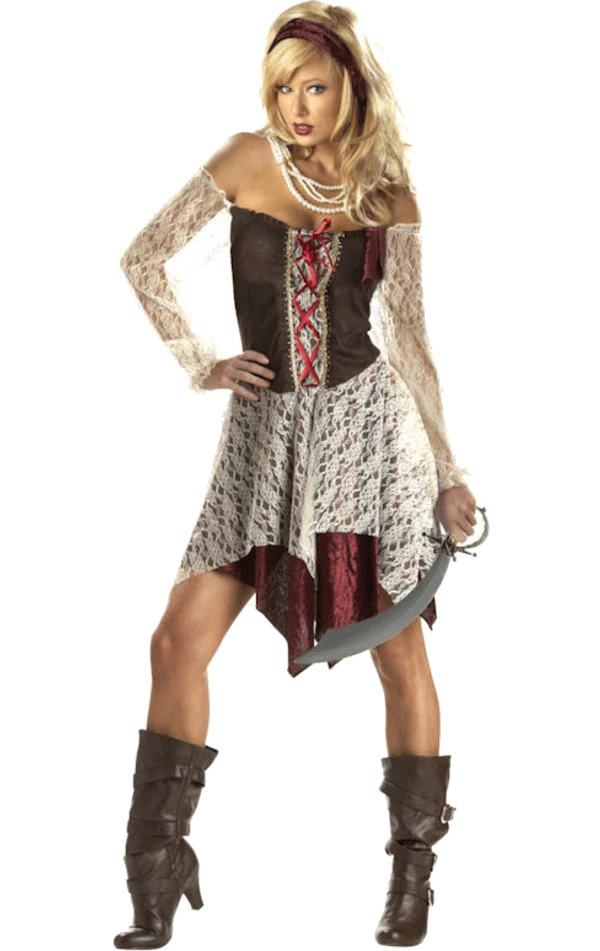 California Costumes Fairytales Ladies Sultry South Seas Pirate Costume