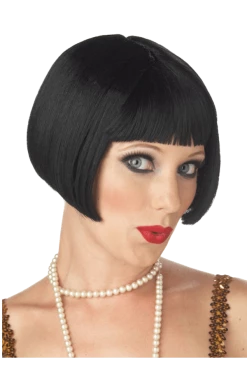 California Costumes All Decades /Era Costumes 20s Flapper Black Wig