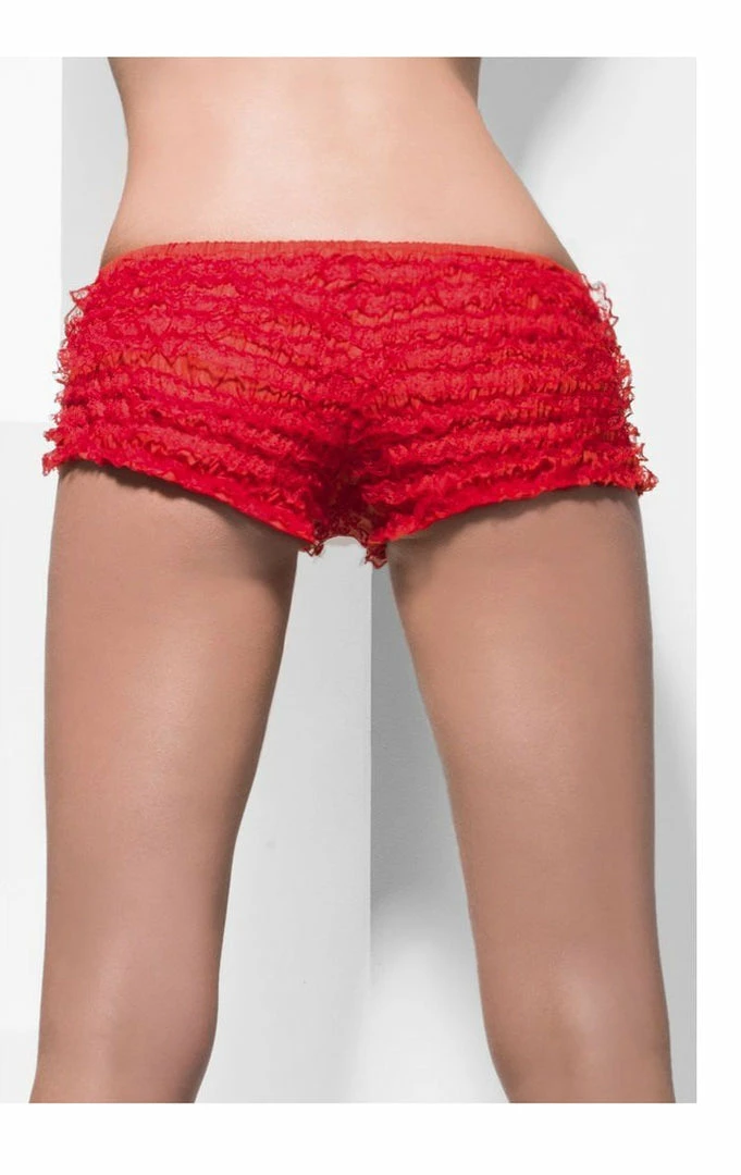 Smiffys Hen Night Red Ruffle Lace Panties