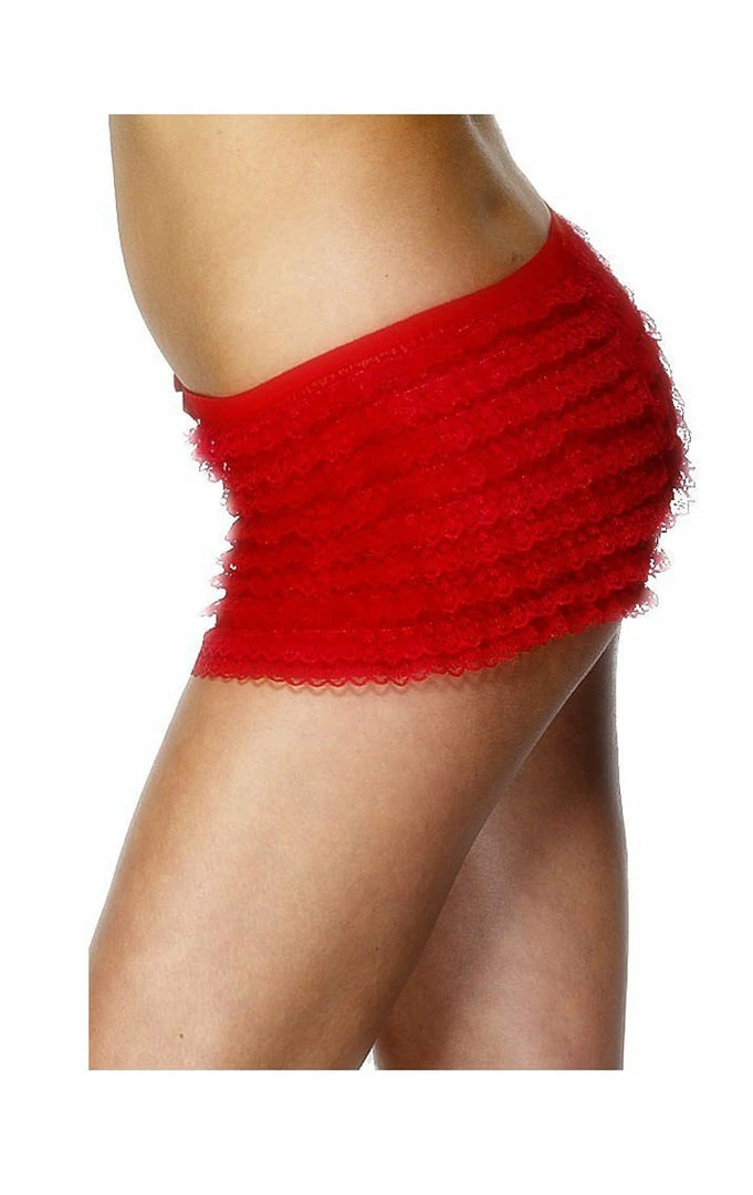 Smiffys Hen Night Red Ruffle Lace Panties