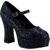 Pleaser USA Adult Black Glitter Shoes All Accessories