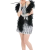 Orion Costumes Costumes Under £20 Womens 1920s Silver Flapper Costume