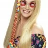 Smiffys Wigs Hippie Long Blonde Wig