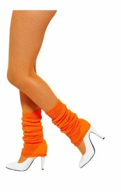 Smiffys All Decades /Era Costumes Orange Leg Warmers Accessory