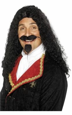 Smiffys King Charles Musketeer Black Wig Movies
