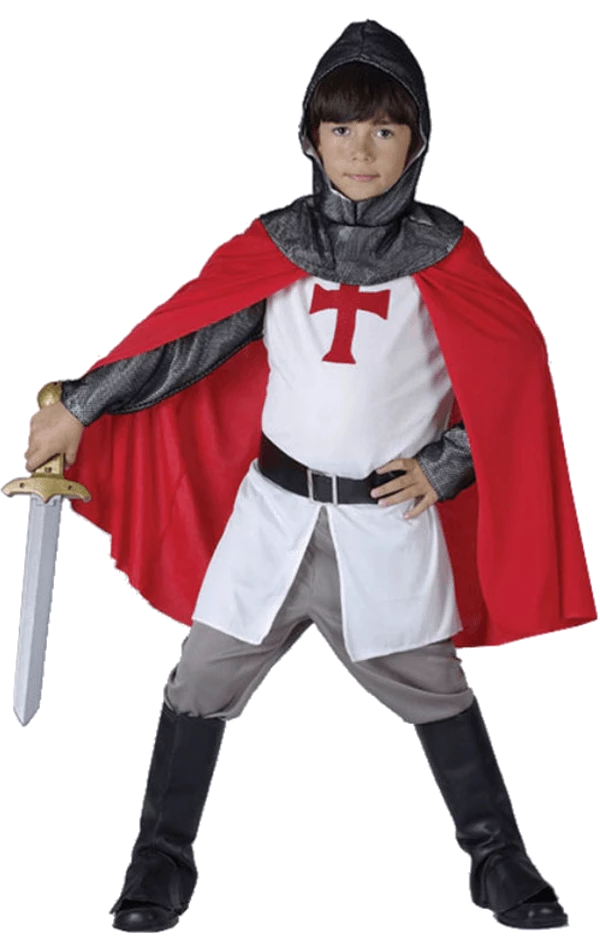 Bristol Novelty Kids Crusader Knight Costume British / UK