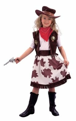 Bristol Novelty Kids Cowgirl Costume With Hat