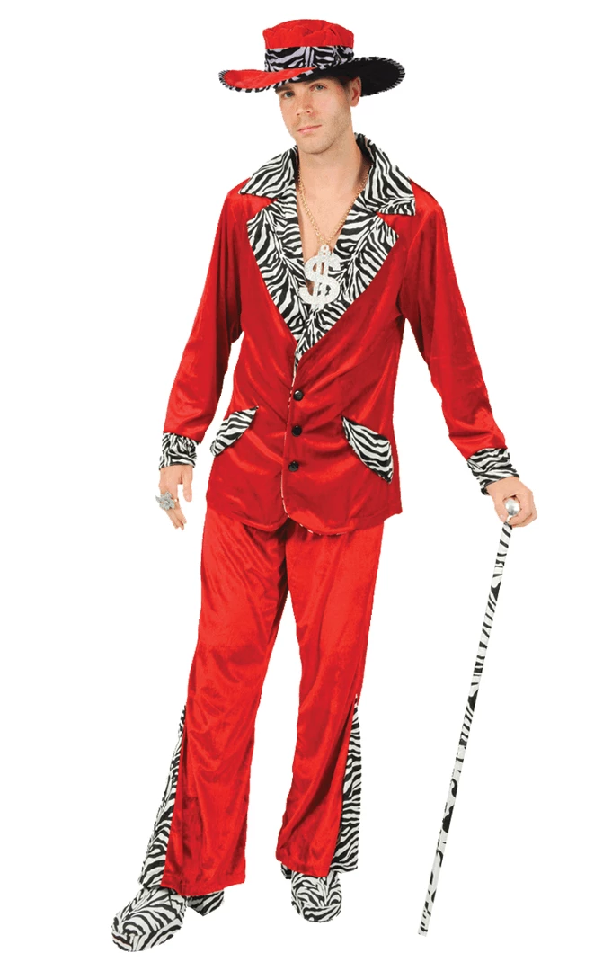 Orion Costumes Adult Red Pimp Costume