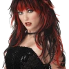 California Costumes Tempting Layered Black & Red Wig All Decades /Era Costumes