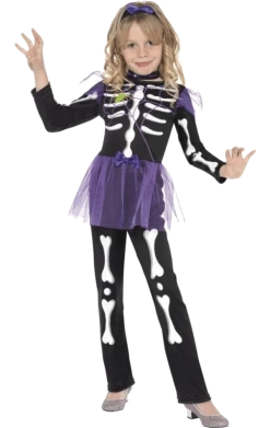 Smiffys Halloween Child Skellie Punk Girl Costume