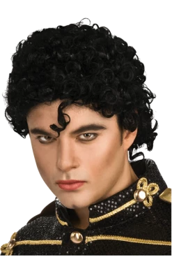 Rubies Curly Black Michael Jackson Wig Music & Pop/Rock Stars