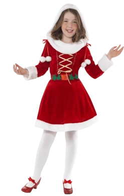 Smiffys Little Miss Santa Costume
