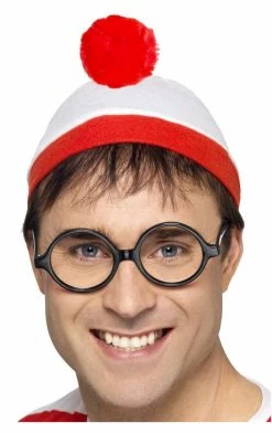 Smiffys Wheres Wally Where's Wally Hat & Glasses Set