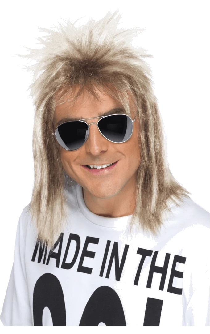 Smiffys Dark Blonde Mullet Wig