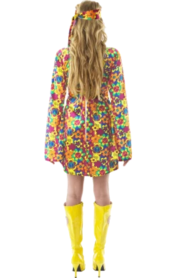 Orion Costumes Ladies Flower Hippy Costume Costumes Under £20