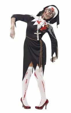 Smiffys Priest & Nun Halloween Zombie Nun Costume