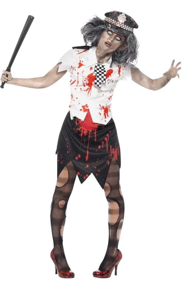 Smiffys Womens Zombie Police Lady Costume