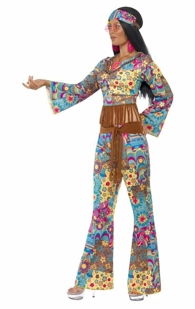 Smiffys Flower Hippy Costume 1960's