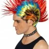 Smiffys 80s Multi-coloured Mohawk Wig